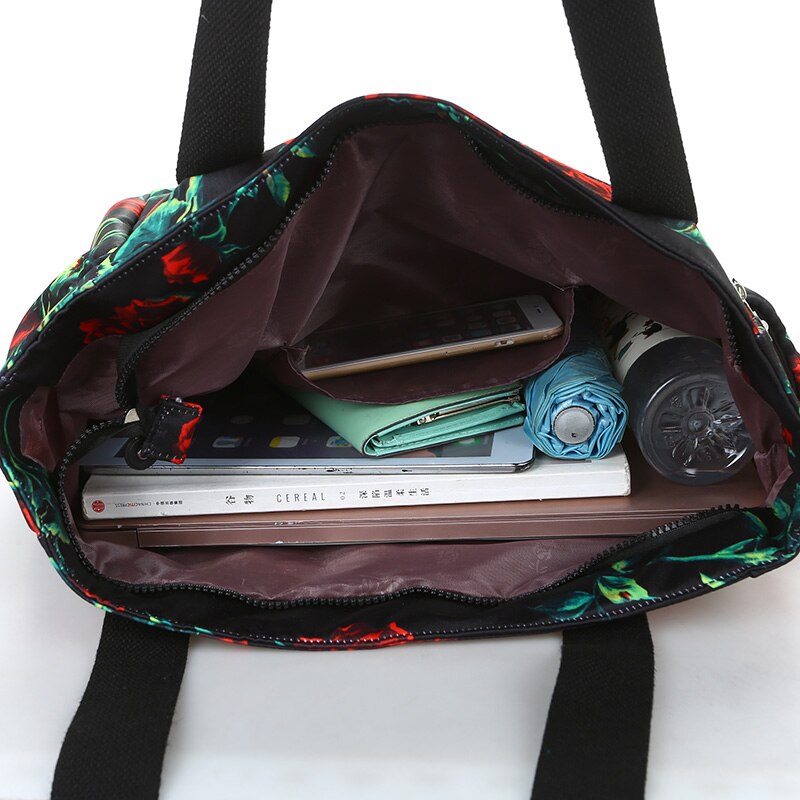 Kwiatowa duża torba na ramię lekka duża pojemność torba na co dzień wodoodporna Oksford wiejski styl torebka damska torba podróżna