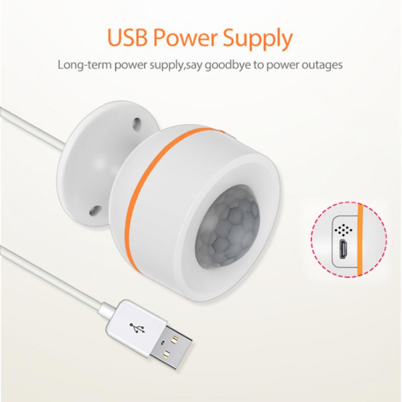 NEO Tuya ZigBee PIR Motion Sensor Wireless Infrared Detector APP Control Smart Home Burglar Security Alarm System USB Power Home