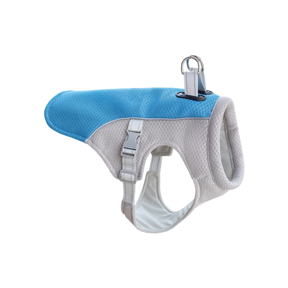 Sommerreflekterende kjølevest til hunder med hurtigutløsning til små, mellomstore hunder utendørs turgåing camping: Xxxl / Blå