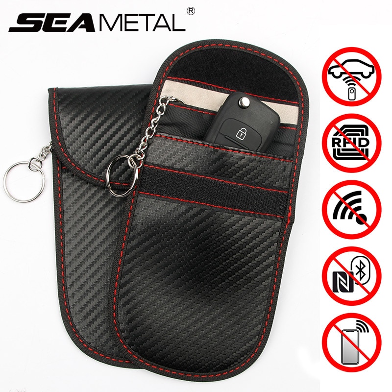 1Pcs Car key Bag Cars Fob Signal Blocker Faraday Bags Signal Blocking Bag Shielding Pouch Wallet Case For Privacy Protection