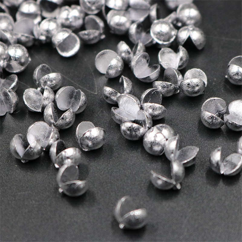 20pcs/lot 0.2g-2g Premium Solid Oval Split Shot Open Lead Sinker Bean Shaped Weight Lead Fishing Lure Tackle Accessories