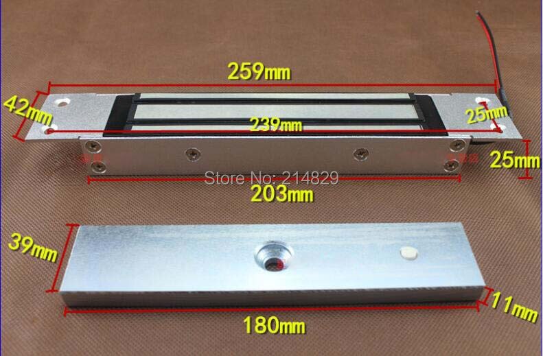 280Kg/600Lbs Force Magnetic Lock 12V invisible single door Conceal Mounted