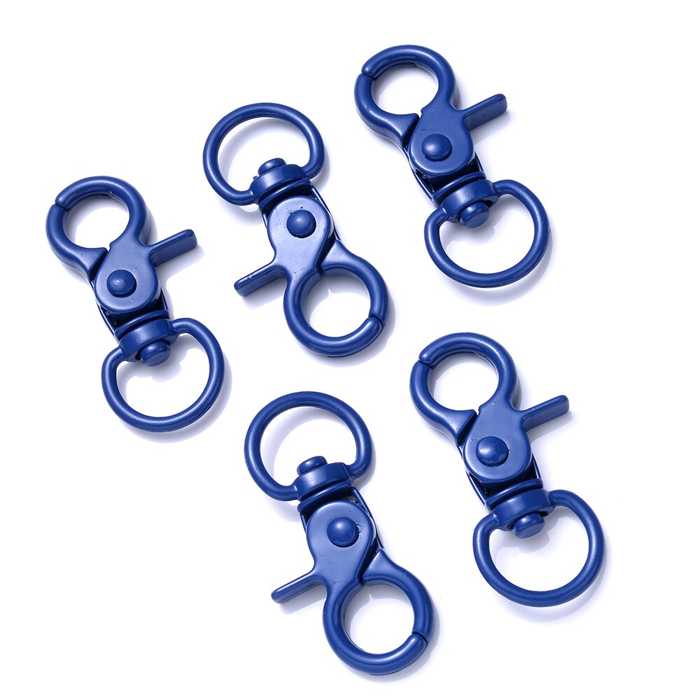 IYOE 5 sztuk 20x43mm Multicolor karabińczyk haki do tworzenia biżuterii znalezienie DIY brelok koniec złącze torebka Toy Doll Hook: blue