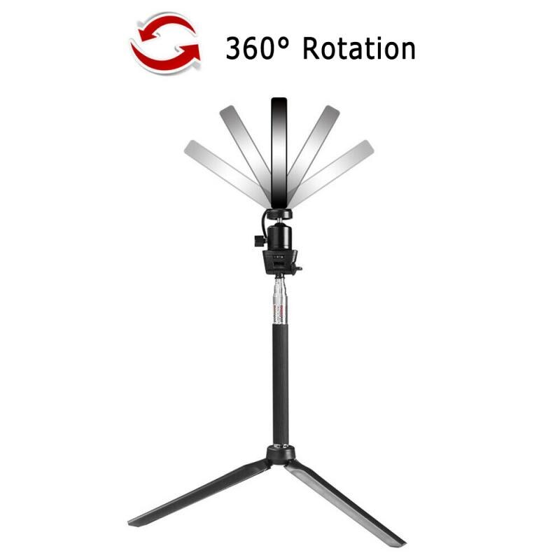 LED Studio Anello di Luce Foto Video Luce Della Lampada 3-Colore Della Luce Dimmerabile 6 "HA CONDOTTO LA Luce Anello Da Tavolo Mini treppiede Per La Fotografia