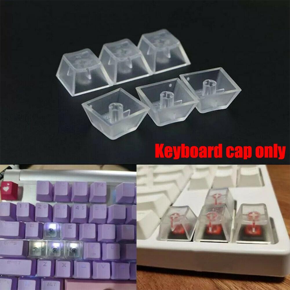 Teclas ABS transparentes para teclado mecánico, teclas con retroiluminación mate para CHERRY Gateron, 10 piezas