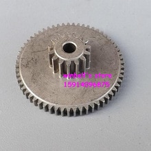 Metal gear 15 tænder 0.8 modul +59 tænder 0.6 modul til diameter 4mm aksel dobbelt gear reduktion / variabelt gear