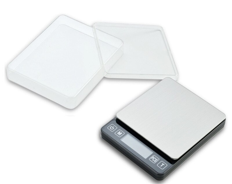 Báscula electrónica de acero inoxidable para joyería, balanza de cocina, balanza de alimentos, 0,1/0,01 gramos, herramientas de cocina y hogar