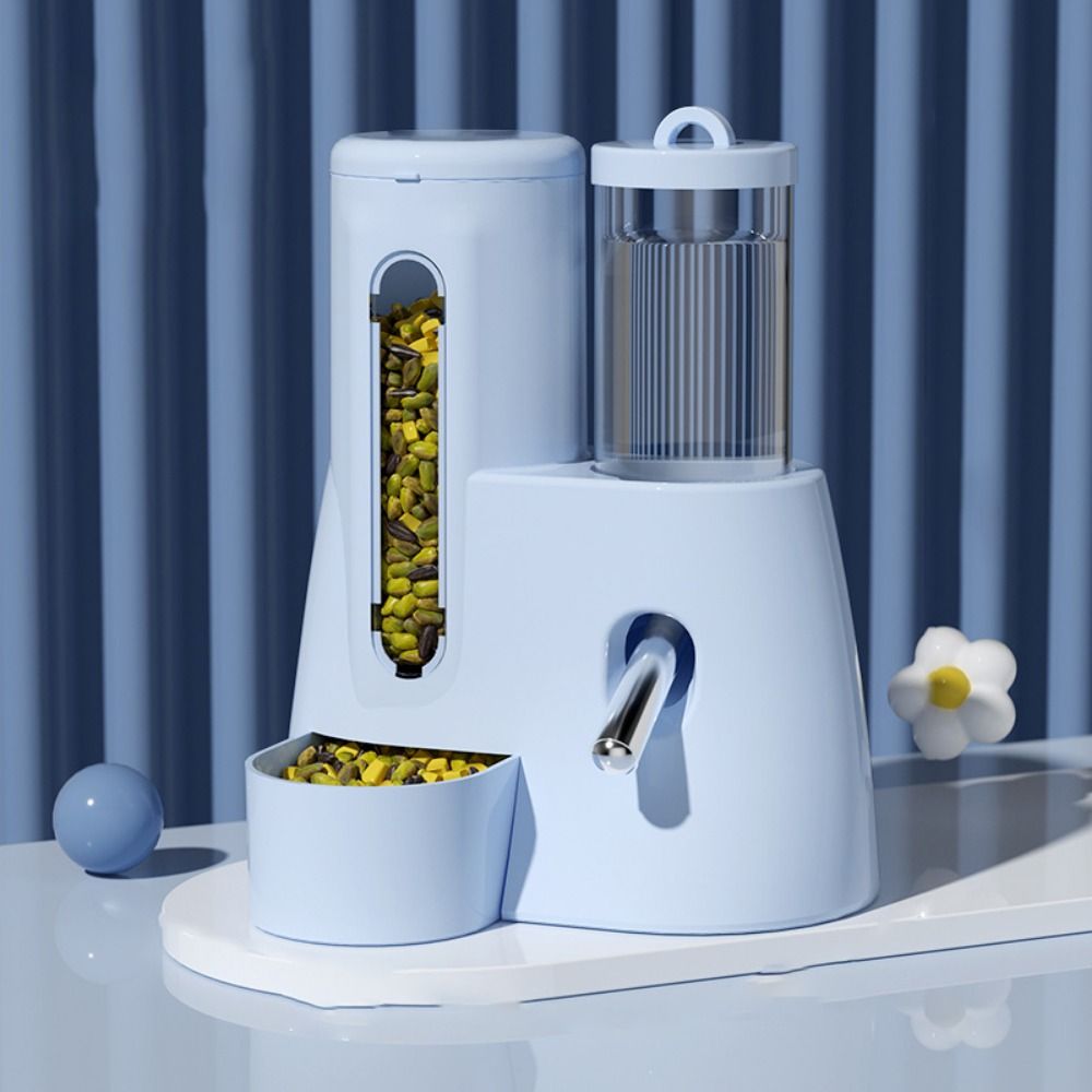 2-in-1 Hamster Automatische Water Grote Capaciteit Verwijderbare Voeden Water Dispenser Te Reinigen Gouden Beer Voerbak dierbenodigdheden