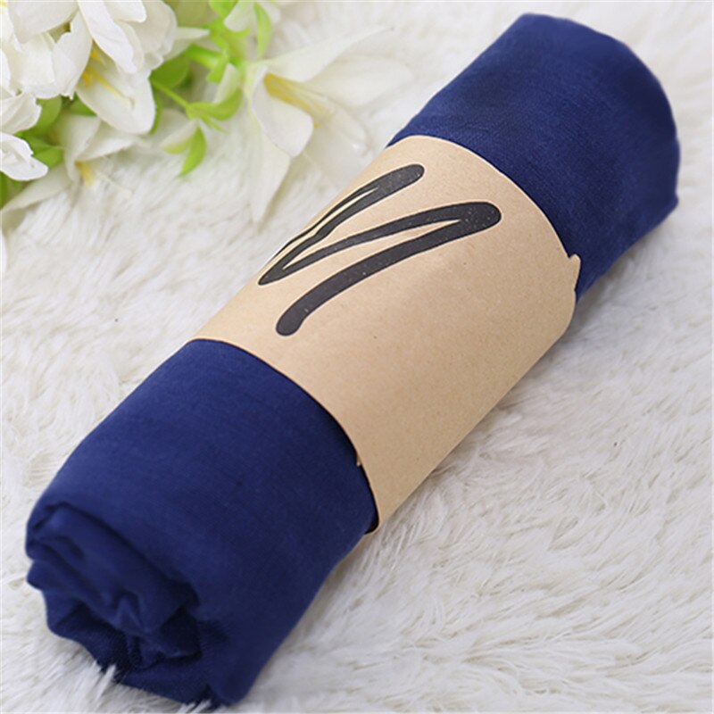 Écharpe de de Styliste pour Femme, Foulard de Créateur en Coton, Convient comme Hijab, Châle, Pashmina et Paréo de Plage, Bandana à Porter Autour du Cou, Modèle Noir pour Homme: Navy Blue
