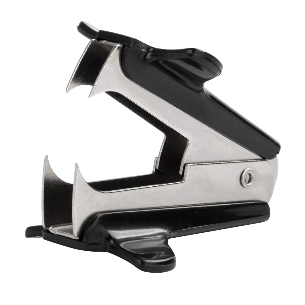 Staple Remover, Extra Wide Finger Grip, Steel Jaws, Pack of 3, Black