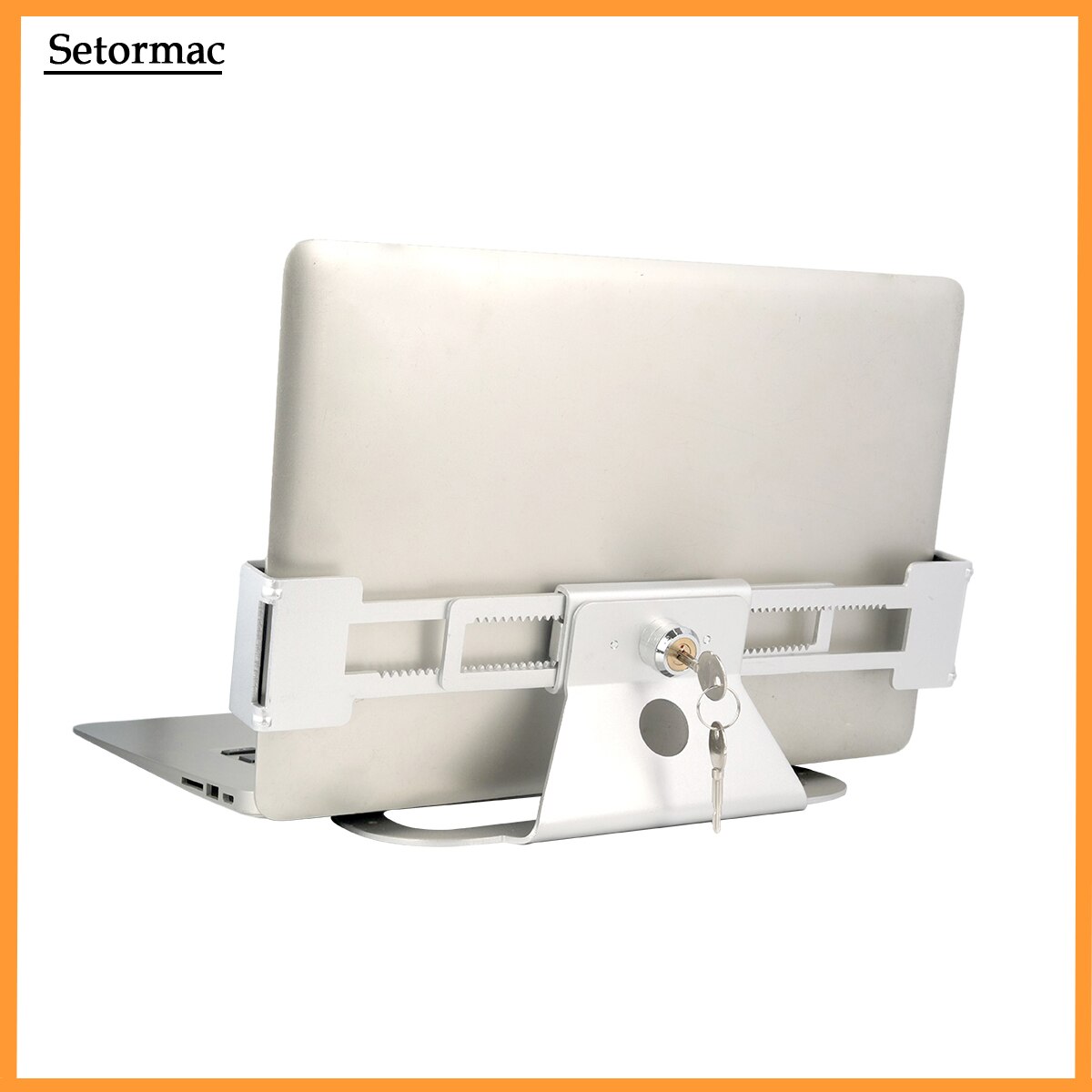 Laptop Security Lock 1 Base+2Key Adjustable Width Anti Theft Holder Display Shoplifting Prevention