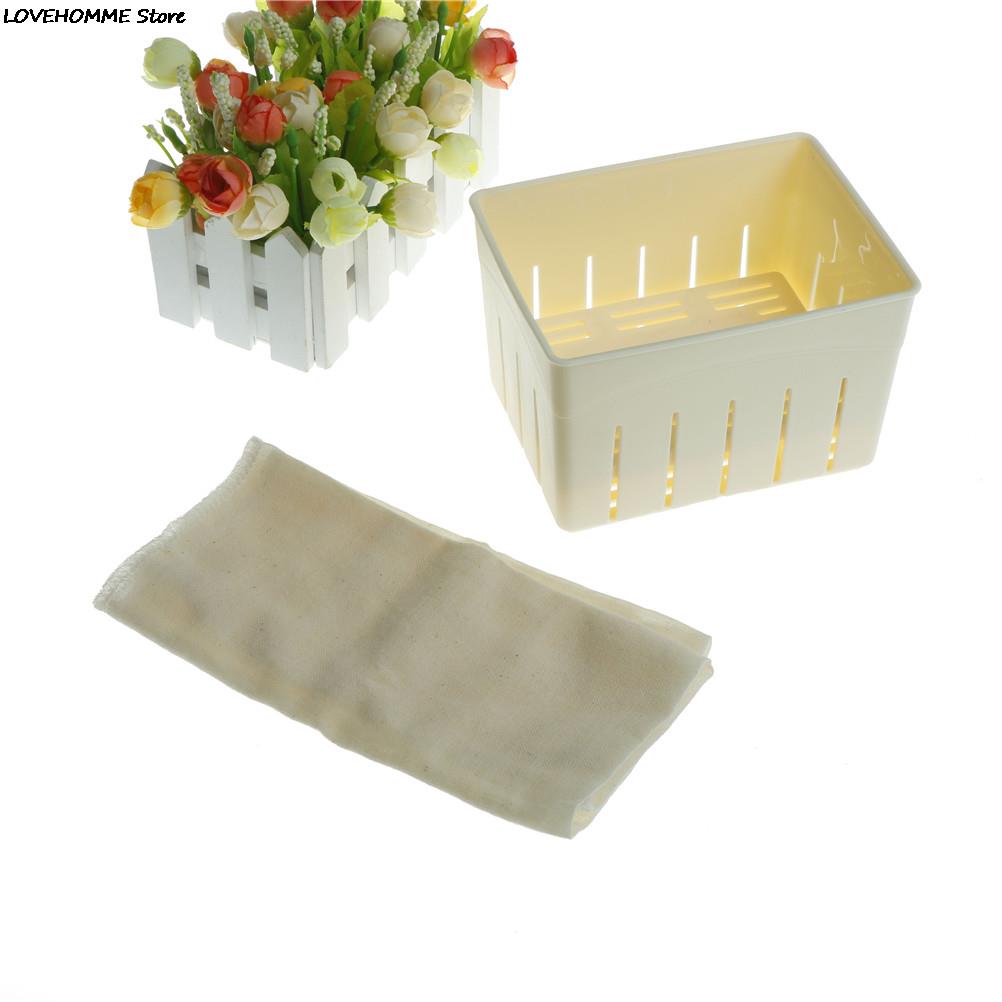 1 Set DIY Homemade Tofu Press-Maker Mold Box Plastic Soybean Curd Making Machine Kitchen Cooking Tools Set