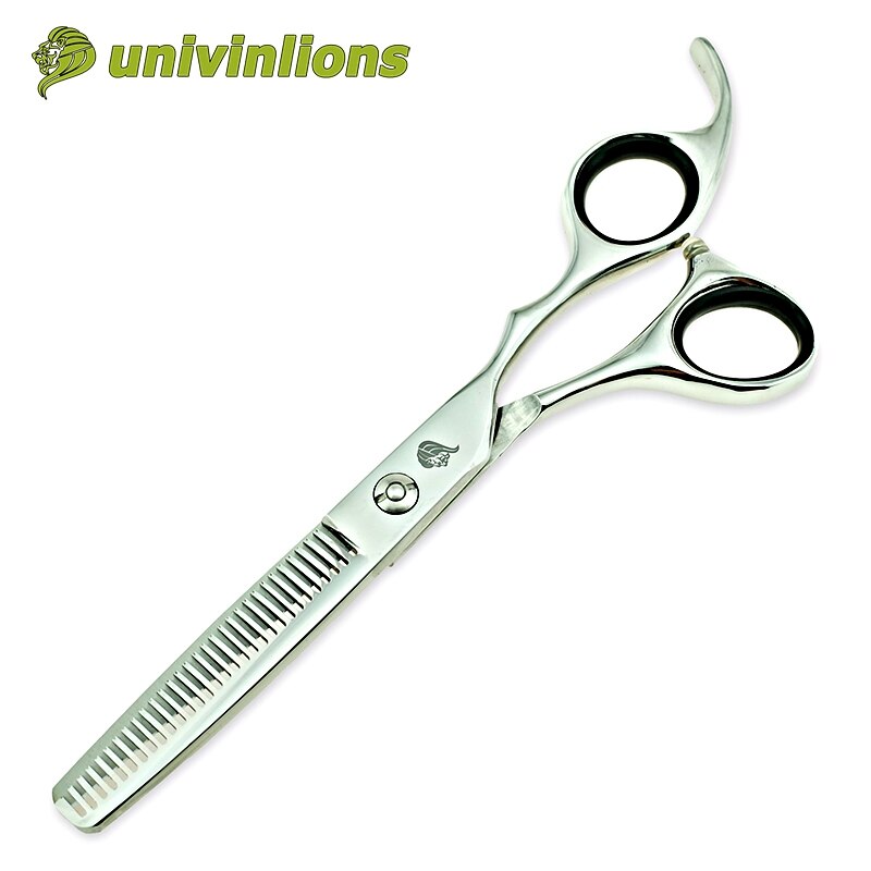 univinlions 6 inch micro serrated hairdressing scissors hairdresser small teeth hair scissors haircut shears: 1 thinning scissor