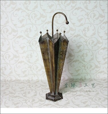 American retro floor umbrella bucket household umbrella storage bucket rain gear storage rack wrought iron anti-rust