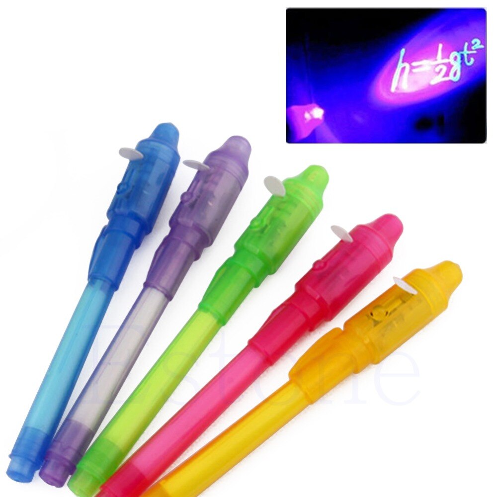 2 In 1 Briefpapier Uv Onzichtbare Inkt Fluorescerende Pen Secret Magic Pen