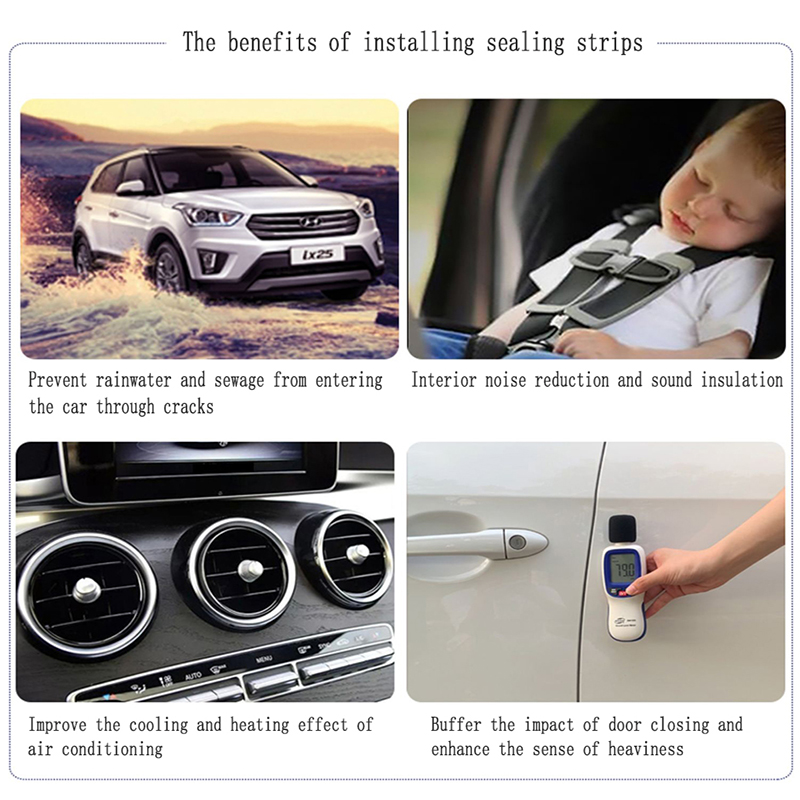 5M Grote/Kleine D Auto Afdichting Strip Auto Deur Frame Geluidsisolatie Rubber Strip Speciale Kleine Auto Vrachtwagen Waterdichte Deur Naad