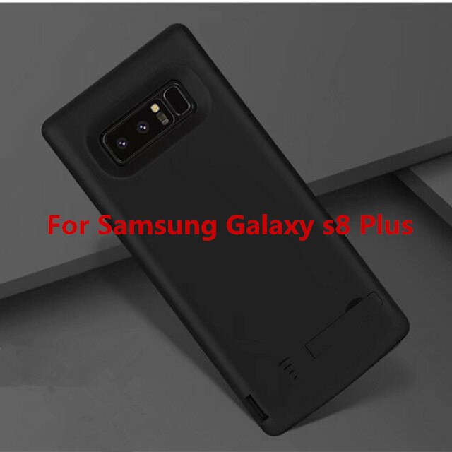 Bærbar telefon batteri-etui til samsung galaxy  s9/  samsung  s9 plus batterioplader etui til samsung  s8 plus powerbank: Sort til  s8 plus