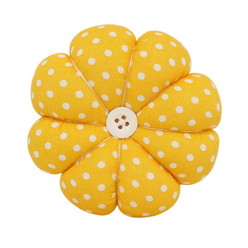 9cm pino almofadas forma de abóbora impresso tecido de algodão elástico alça de pulso pincoins para costura ponto cruz segurança ferramenta costura: C