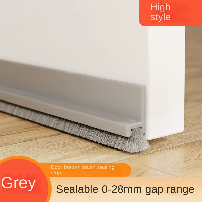 1pc Door Stoppers, Door Sweeps, And Sealing Strips For Both Exterior And Interior Doors, Upgraded Brush Sealing Strips Chuanmen: GRAY / 30mm