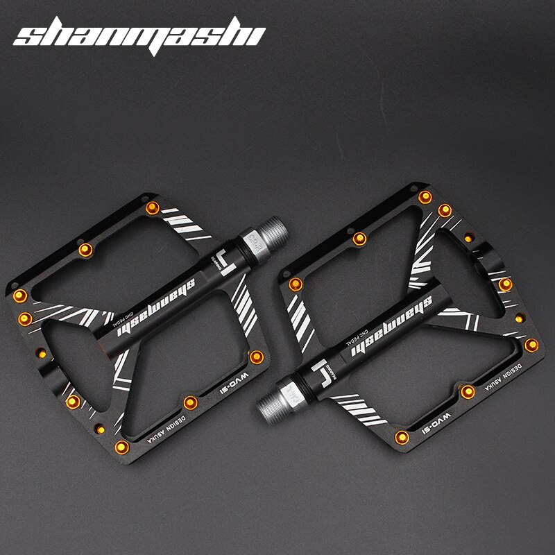 SMS S1 Fahrrad Pedale 8 Lagerbier Breite Nicht-Unterhose Luftfahrt Aluminium Legierung Fahrrad Pedal Ultra-dünne MTB Pedal Mit Fesseln