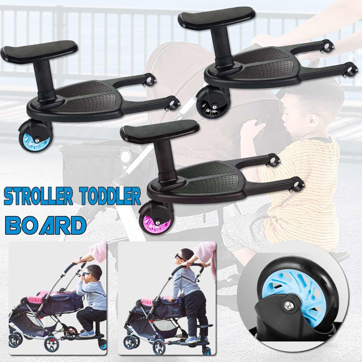 bambino Passeggino Bordo Passo Piastra di Arresto Gemelli Passeggini Accessori all'aperto Attività Bordo Passeggino Del bambino Sedile in Piedi Piastra