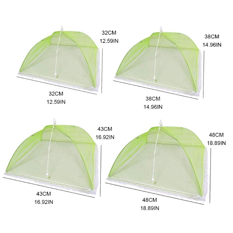6 Pcs/Set Pop-Up Mesh Screen Food Cover Tent Collapsible Umbrella Food Cover Net