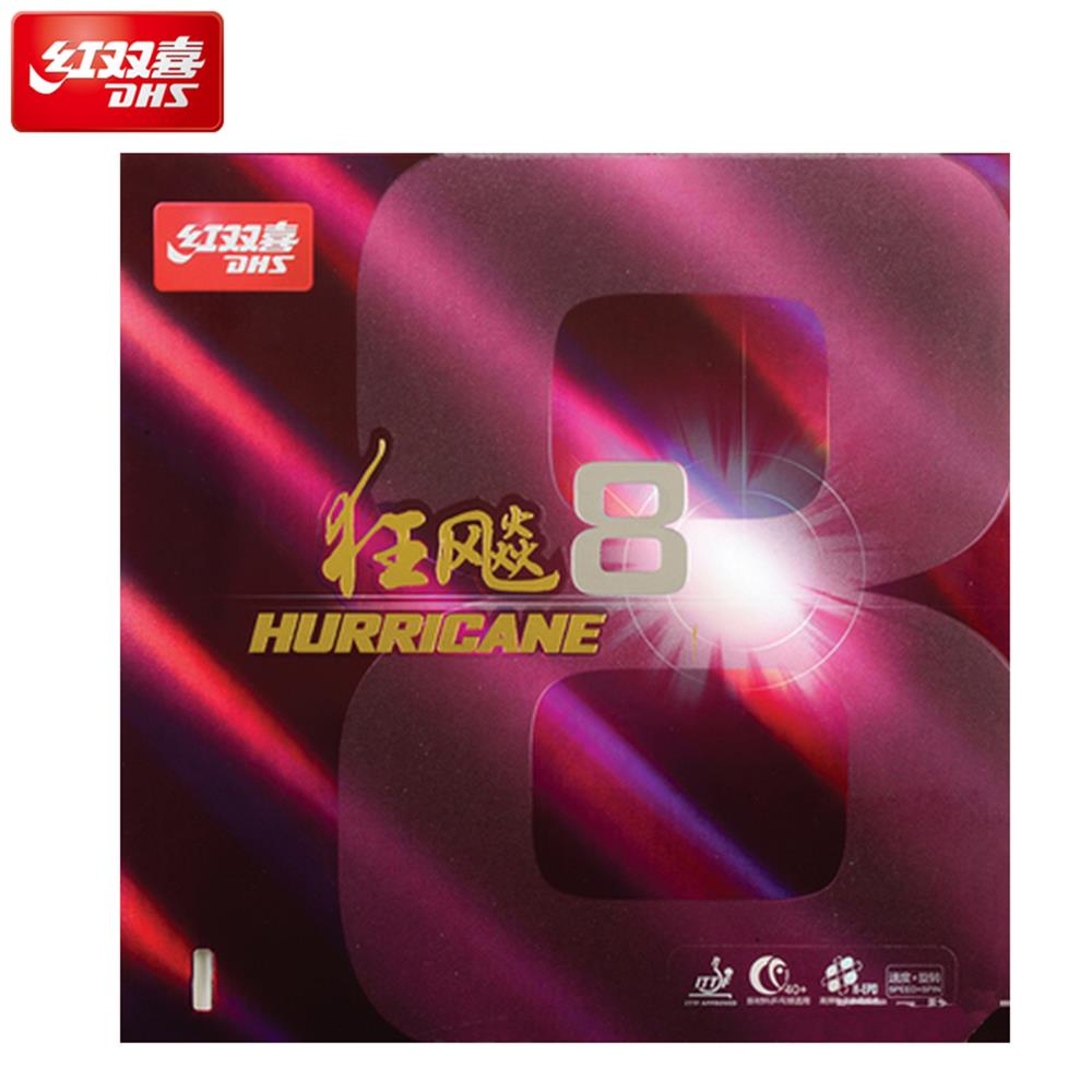 Dhs hurricane 8 hurricane 8 pips i bordtennisgummi med svamp pingponggummi original dhs hurricane -8