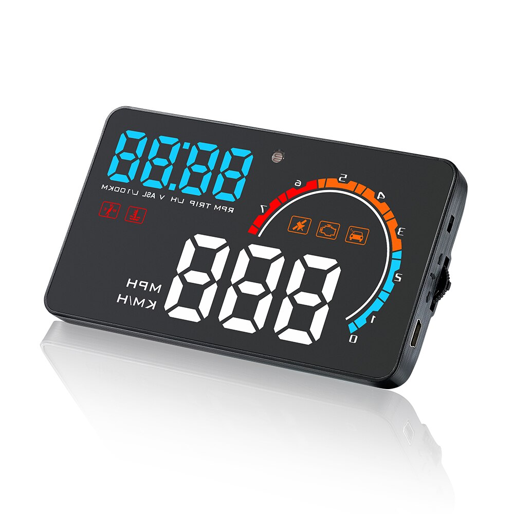 D2500 OBD2 Gauge HUD Car Head Up Display With OBD2 GPS Systems On-board Computer Digital Speedometer OBD Dashboard