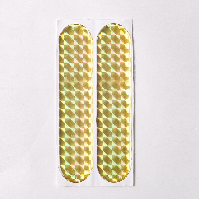 2 Stks/set Auto Reflecterende Sticker Auto Deur Sticker Decal Waarschuwing Tape Reflecterende Strips 4 Kleuren Veiligheid Mark Reflector Stickers: Yellow