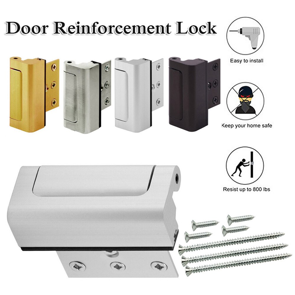 Defender Security Door Reinforcement Lock Add Extra High Security For Baby Infant Safty Aluminium Alloy Door Stopper Hardware