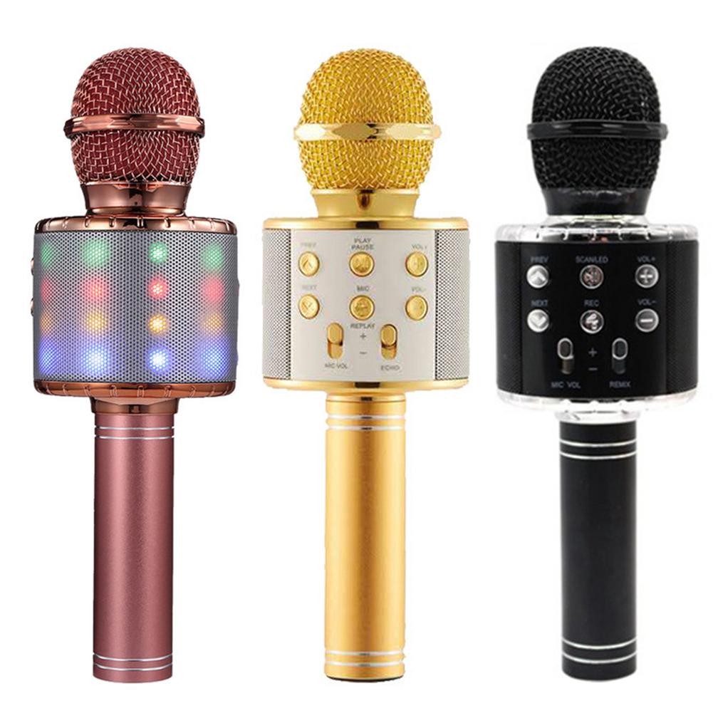 WS 858L Karaoke Bluetooth Mikrofon Unterstützung Aufnahme Lied Tragbare kabellos Mic 3 Farben Für Smartphone für IPad PC