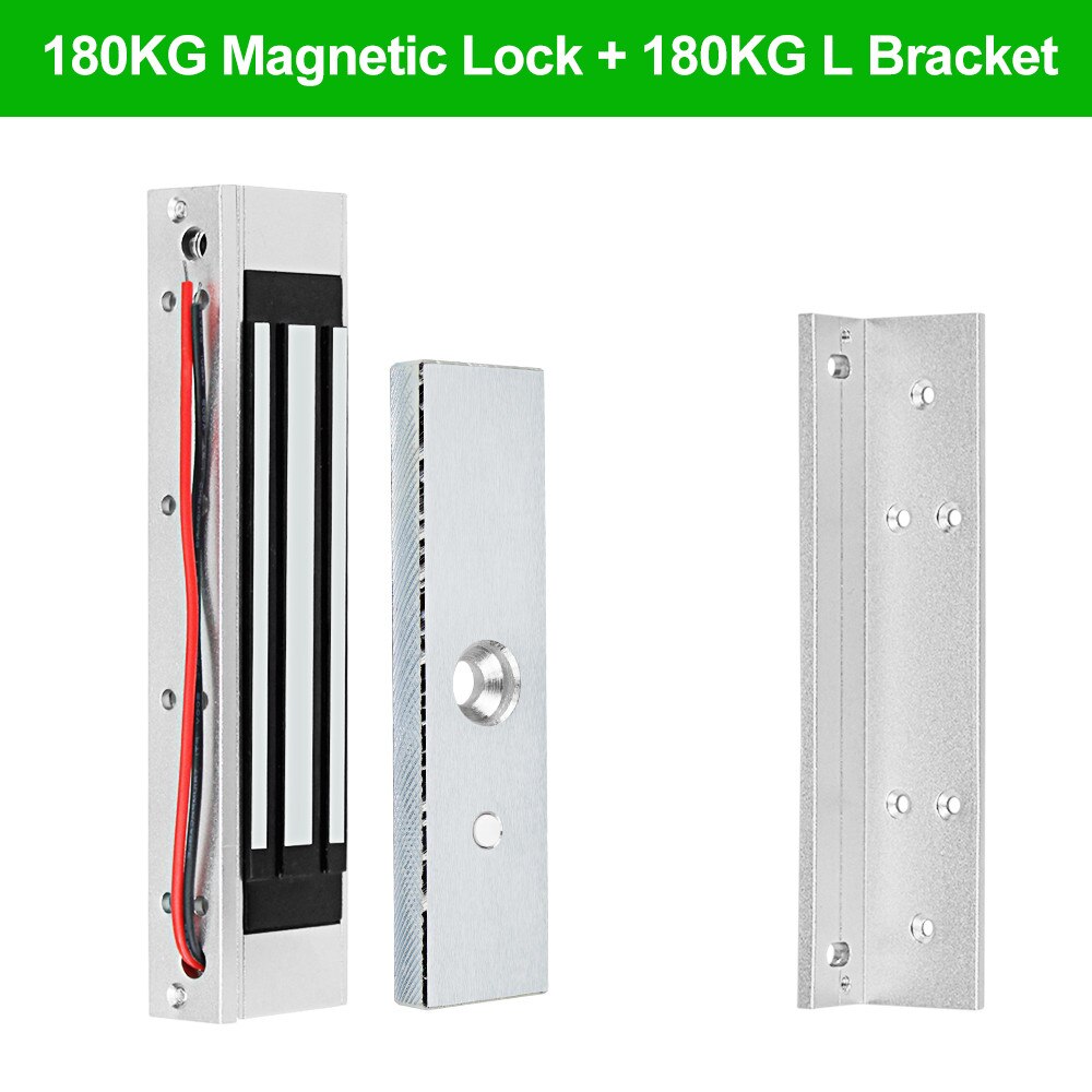12V Electromagnetic Locks 180KG/350lbs Electric Magnetic Lock ZL U Bracket for Electronic Door Access Control System Waterproof: Lock with L Bracket