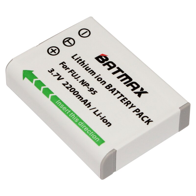2 stk 2200 mah np -95 np95 np 95 batterier +usb dobbelt oplader til fujifilm finepix  f30 f31fd real 3d w1 x-s1 x100 x100s ricoh gxr