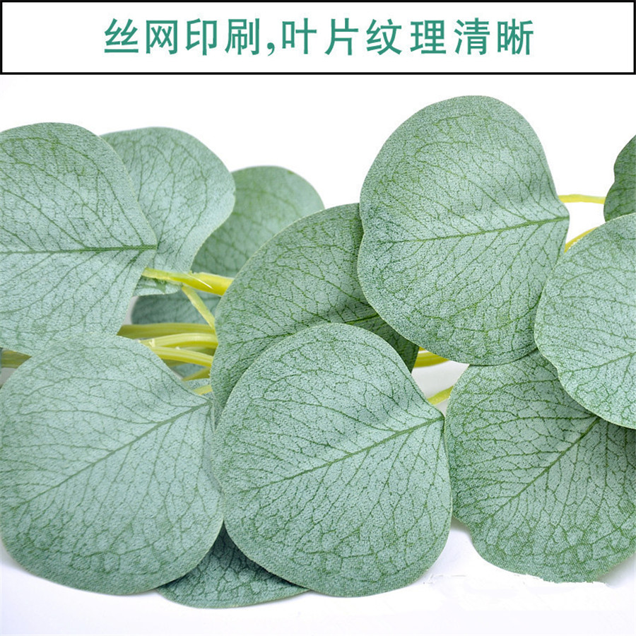 Guirnalda de hojas de Sauce de eucalipto verde Artificial, vid, boda, verde, hogar, de cumpleaños, mesa, pared, decoración de hojas verdes