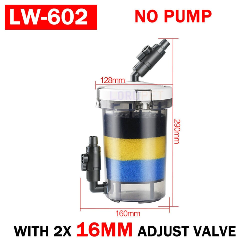 Sunsun Aquarium External Canister Pre Filter With Sponge Extend Filter Bucket Pond Clean Pool Cleaning: LW602 16mm valve