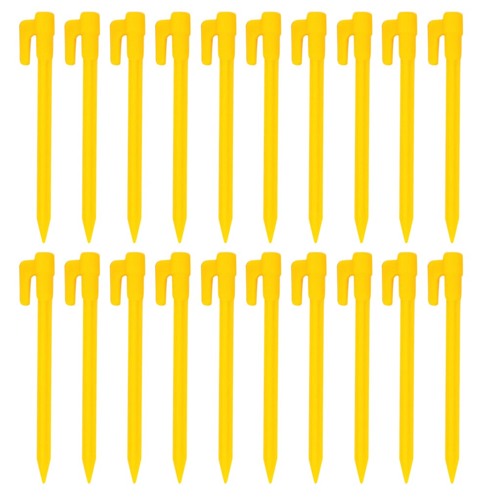 20 stück zeltzubehör ausrüstung heringe zeltnägel outdoor camping reise strandmatte boden kunststoff winddicht befestigungspfähle: Default Title