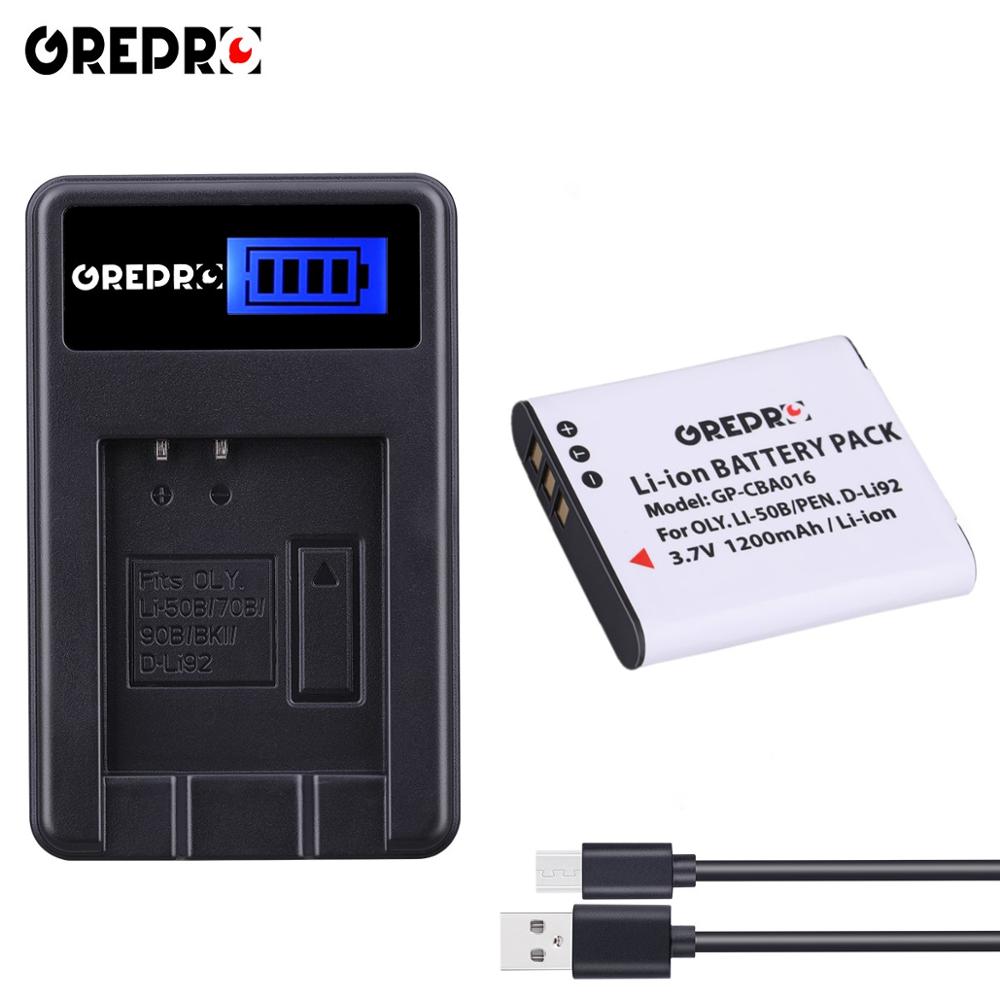 Batterie 3x D-Li92 Li-50B D Li92 Li50B + chargeur Li 50B pour OLYMPUS SP 810 800UZ u6010 u9010 SZ14 SZ16 D755 SZ30 SZ20, Li 70B 90B: 1B with Charger