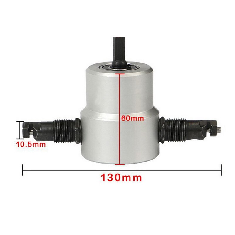 Metal Nibbler Cutter Double Head Sheet Nibbler Hole Saw Cutter Drill Attachment Plate Open Hole Drill For Cutting Iron Steel