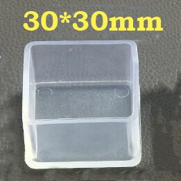 Møbler silikon benkapper føtter pads bord stol ben gulv føtter cap cover protector transparent møbelben: Kvadrat 30mm