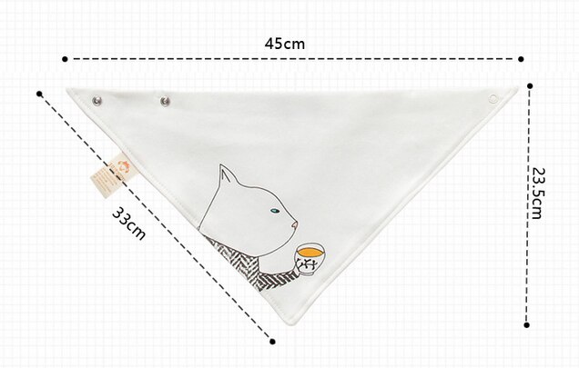 5Pcs Baby Cartoon Katoen Driehoek Slabbetjes Double Layer Snap Spuugdoekjes Voor Jongens Meisjes Baby Spullen Voor Pasgeborenen Kinderen accessoires