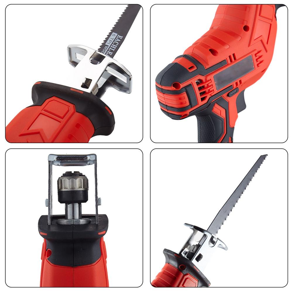 Handheld Lithium Reciprocating Saw Sabre Saw Hand Saw Woodworking Electric Saw Small Sabre Saw Free 4 Saw Blades