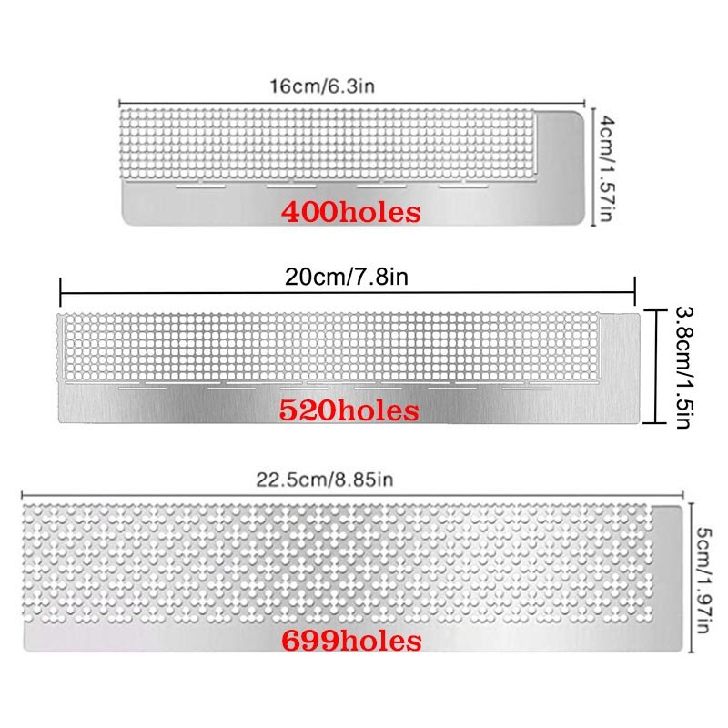 Square Painting Tool Ruler Stainless Steel DIY Drawing Ruler Blank Grids For Full Partial Drill 5D Diamond Painting Accessories: 400-520-699