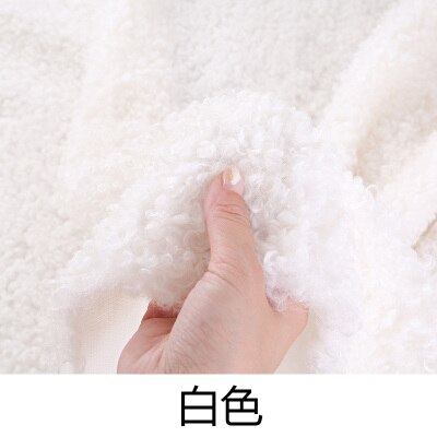 Soft and large-grained sheep curly wool thickened looped wool and lamb wool garment handmade Faux plush fabric for clothes: B