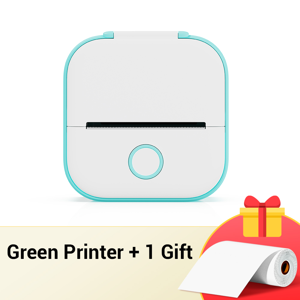 T02 Portable Printer Phomemo Mini Sticker Printer Self-adhesive Labels Inkless Sticker Printer for Journal, Notes, Photo, DIY: Gold