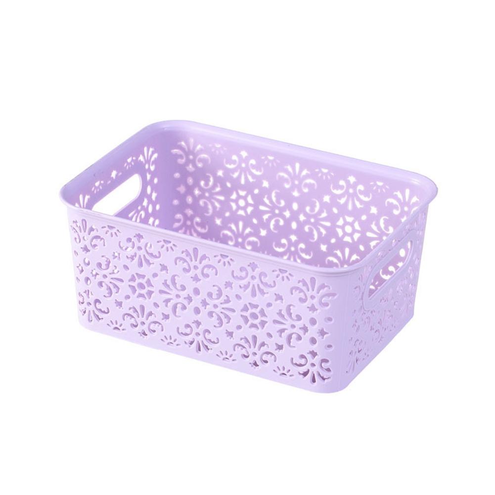 Adeeing Plastic Desktop Hollow Storage Basket Underwear Storage Box Kitchen Organizer Clothes Toys Storage Container