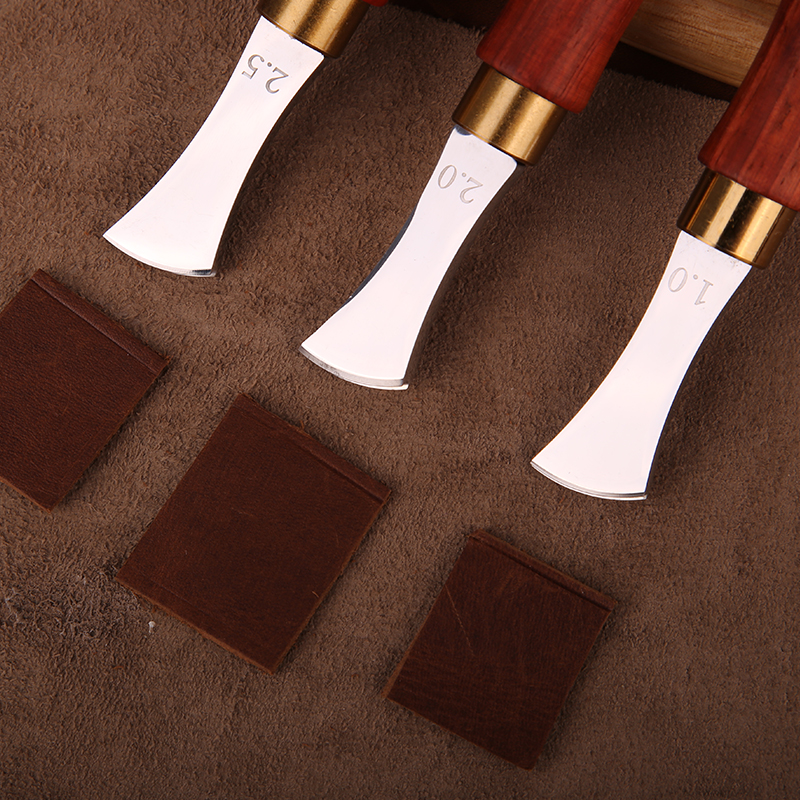SHWAKK Leather Edge Creasing Tool Blade Shallow Groove Press Line Polished Finish Press Edge Marking Creaser Leather Craft Tool