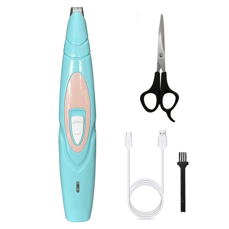 Elektrische Hond Clippers Professionele Huisdier Voet Tondeuse Hond Grooming Kapper Hond Shear Butt Oor Ogen Haar Cutter Pedicure: green set 1