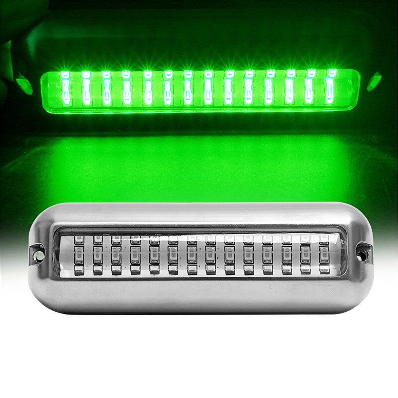 42LED 80W 538LM Stainless Steel Boat Transom Light Underwater Pontoon Marine Ship Boat Accessories Light Waterproof Marine Light