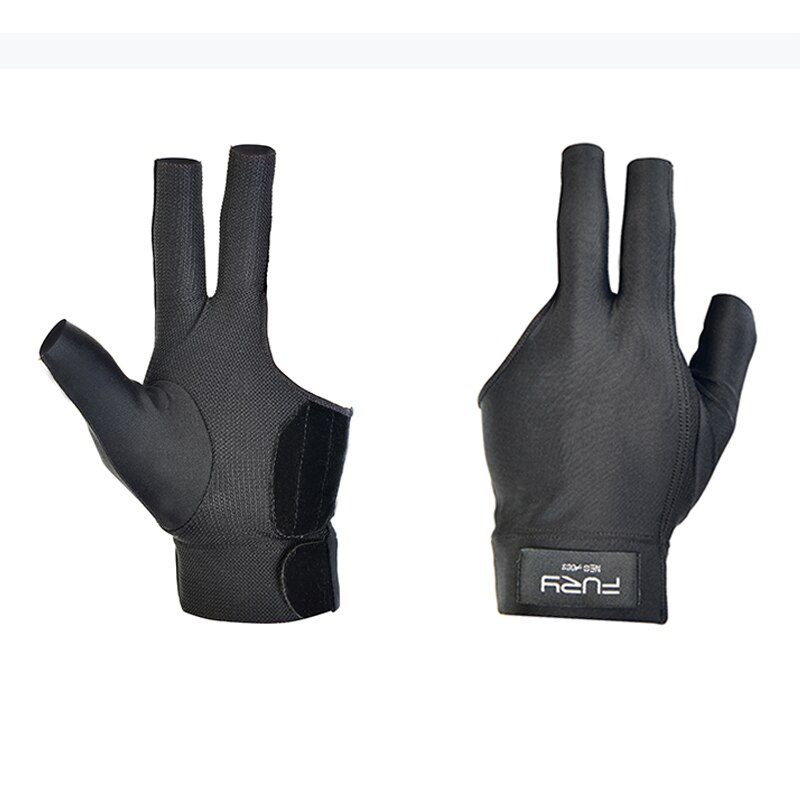 Accessoires de billard fureur étanchéité réglable gants de queue de piscine mitaine unisexe fonction antidérapante élasticité de pour la main gauche: Black left hand wear