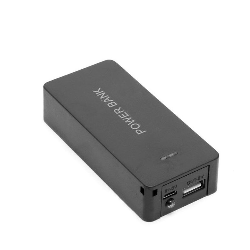 Power Bank Box 5V 1A 2x18650 Battery Power Bank Case Charger With LED DIY Box For Cell Phone Black